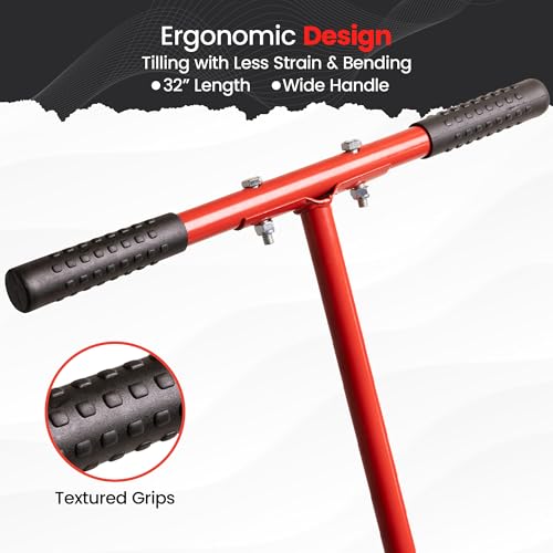 Hardys Carbon Steel Garden Hand Tiller & Cultivator Tool | Long Handled Weeding Tool, Compost Aerator & Cultivator | 32" Soil Hand Turner & Garden Tiller 3 Hardys Carbon Steel Garden Hand Tiller & Cultivator Tool | Long Handled Weeding Tool, Compost Aerator & Cultivator | 32" Soil Hand Turner & Garden Tiller - Image 3