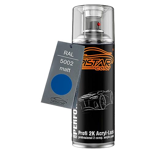 TRISTARcolor RAL 5002 Ultramarinblau matt 2K Acryl Spraydose Sprühdose Spritzlack Sprühlack 400 ml schnelltrocknend