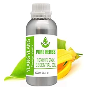 Pure Herbs YLANG YLANG (CANAGA ODORATA) Pure & Natuurlijke Therapeutische Grade Essentiële Olie 1000ml