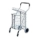 LYLSXY Carros, Carro de Compras Carros de Utilidad Portátiles Trolley Plegable Peso Ligero Escalera de Aluminio Carrito de la Empresa de Aluminio con Tapa,Metálico