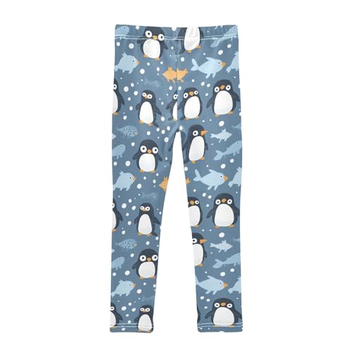 Cartoon Penguin Animal Fish Girls Casual Leggings for Kids Printed Long Pant Bottoms Stretch and Soft2
