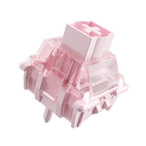 Fejwlvs Zhouwang Starlight Pink Magnetic Keyboard Switches, Linear Factory Pre-lubed Freely Setting Pre-TraveSwitches for Magnetic Gaming Keyboard（36PCS）