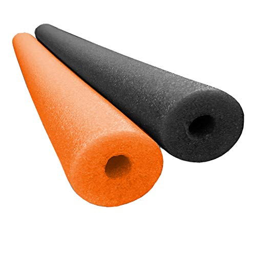 2 Pack Oodles Jumbo 55 Inch x 3.5 Inch Jumbo Swimming Pool Noodle Foam Multi-Purpose Orange-Black Halloween Set