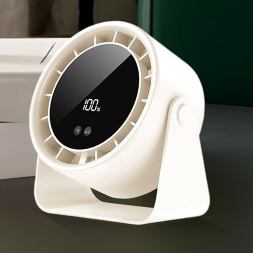 Mini ventilateur de bureau silencieux portable sans fil pour chambre camping écran 100 vitesses - 4