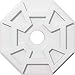 Ekena Millwork CMP16LG-03000 Logan Architectural Grade PVC Contemporary Urethane Ceiling Medallions 16"OD x 3"ID x 5 1/2"C x 1"P