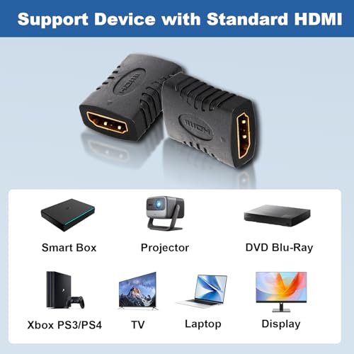 Adaptador HDMI hembra a hembra pack 6 unidades miniatura 3