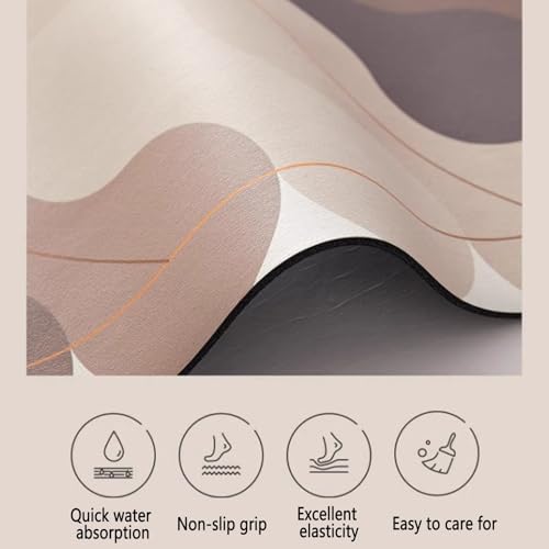 Tapete antideslizante ultra absorbente de cocina y baño con secado rápido color 4 3