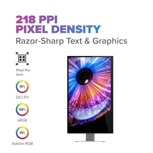 Image of ALOGIC Clarity 27 inch Inch 5K UHD Monitor, 5120x2880 IPS Display with 65W USB-C Laptop Charging, USB Hub, DisplayPort, Dual HDMI, HDR400, VESA Compatible for Mac & Windows