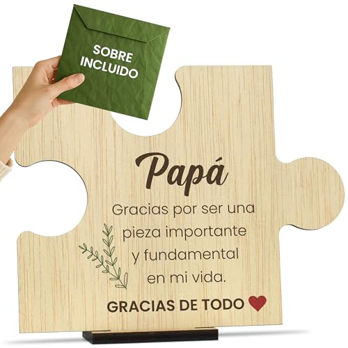 CONTRAXT Tarjeta Papa Día del Padre madera. Regalos especiales cumpleaños padres Detalles felicitación postales padre español especial feliz día del padre wonderful (Padre) CONTRAXT Tarjeta Papa Día del Padre madera. Regalos especiales cumpleaños padres Detalles felicitación postales padre español especial feliz día del padre wonderful (Padre)