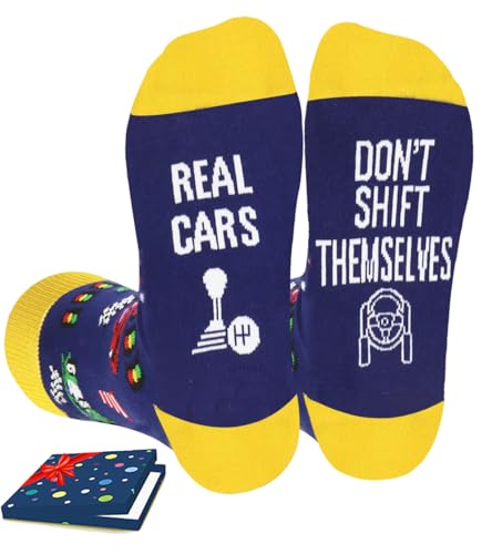 AURIXTAL Car Socks for Men Guys - Car Gifts Cool Stocking Stuffers