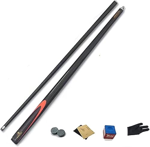 Miniatura 6 de TESHY Bastones de billar de fibra de carbono para adultos, 57 pulgadas, taco de billar de 12 articulado hecho a mano de cabeza pequeña de 0.374in,