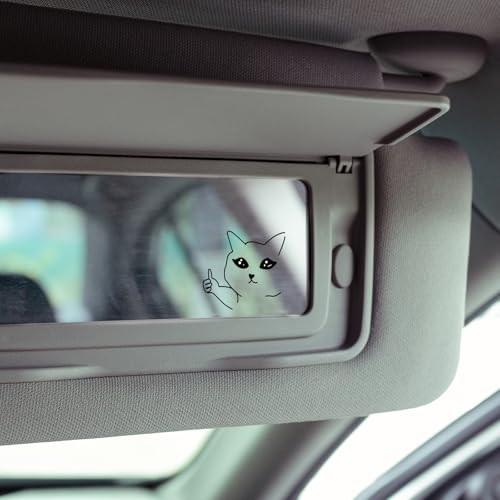 Image of Car Mirror Decals, Cute Kitty Cat Vinyl Stickers, Peeking Design for Rearview Mirror, Car Accessories for Women, Small Stickers for Laptops and Water Bottles (Cat 4)