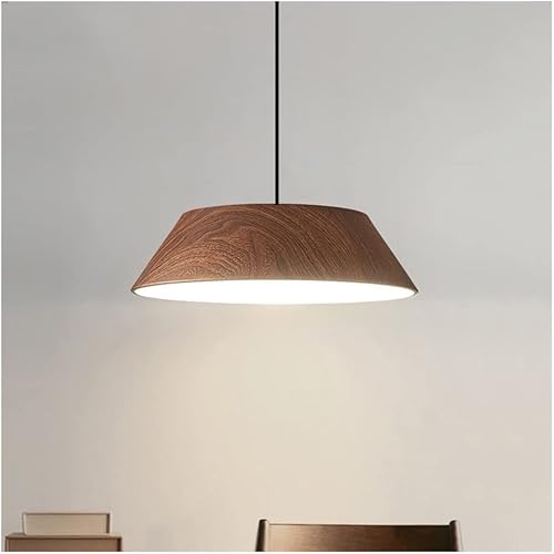 Moderna lámpara colgante LED de madera, estilo retro, rústica, antigua, ajustable, para comedor, cocina, isla cerca del techo, lámpara colgante