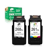 COLORETTO Remanufactured for Canon PG-260XL CL-261XL 260 261 XL Printer Ink Cartridges for PIXMA TS5