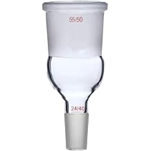 Glass Enlarging Adapter from Male 24/40 Cone & Female 55# Joint 55/50 Socket Lab Glassware