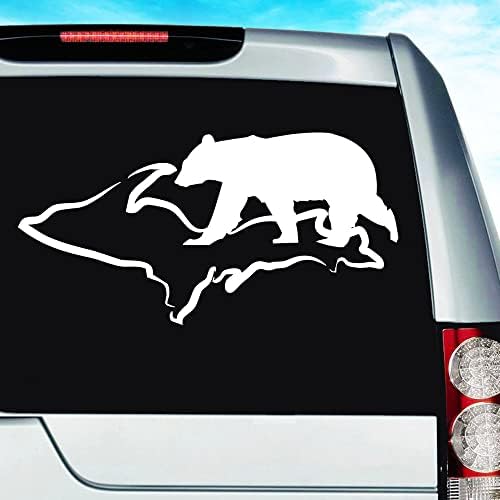 Michigan Upper Peninsula UP Bear Decal Car & Truck Window Decal Sticker, Laptop Decal Sticker, Decal Sticker, Wall Decal Sticker , 8-Inch , Orange