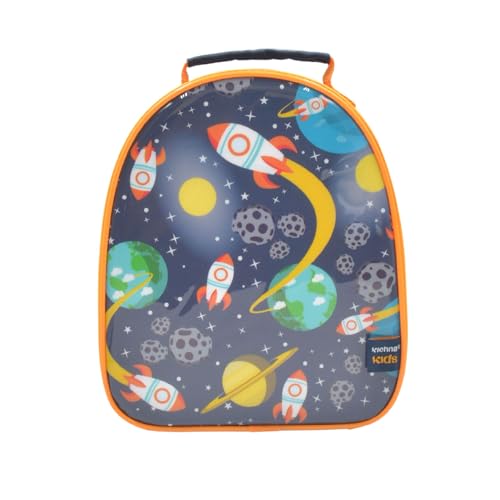 Kichna 94283 Insulated Kid's Portable Bag with Handle and Zip for School Lunch, Snacks and Picnics space, Polyester, 1.5 liters