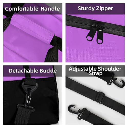 Small Gym Bag for Women Men Lightweight Personalized Travel Duffle Bag Carry On Weekender Overnight Bag Magenta4