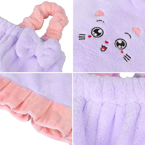 JIAHG Super Soft Bath Wrap Towel Microfiber Bathrobes Highly Absorbent Bath Skirt with Straps for Girls4