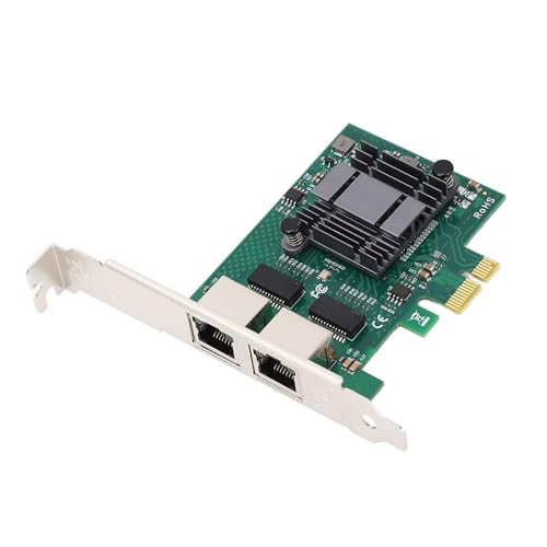 Tarjeta de red PCIe SUNGOOYUE, adaptador Ethernet Gigabit de 2 puertos con disipador de aluminio y conectores RJ45 dorados para computadora de escritorio miniatura 2