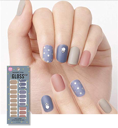 K- Beauty Gloss Gel Nail Stirps/Gel Nail Strips Without Glue, Gloss Strips/Gel Nail Strips (Asian Type)
