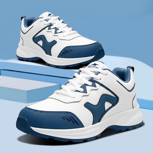 Image of BRUTON Air Force-628 Men's Running Shoes | Lightweight Sports Shoes for Men | Comfortable Walking Jogging Gym Shoes | Breathable Lace-Up Training Footwear
