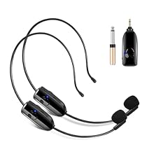 Two Person Transmitters: This wireless microphone can be used by two people at the same time. Freely combine the headphones you want, of course, you can also use only one microphone. The working method is to pair two transmitters with one receiver, s...