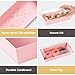 Leafiew 50 Pack 7.5x3.3 Inches Small Clear Treat Boxes-Dessert Boxes To Go-Disposable Paper Mini Containers for Cookie, Cake Slice, Charcuterie, Bakery, Pastry, Strawberry, Baked Goods Packaging(Pink)
