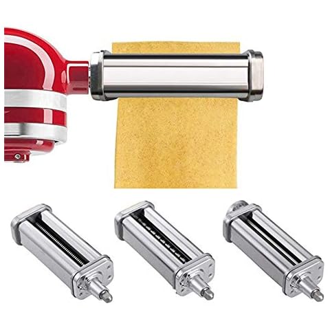 S SMAUTOP Pasta Roller And Cutter Set for all types KitchenAid Stand Mixer,including Pasta Sheet Roller,Spaghetti Cutter,Fettuccine Cutter,made by food grade stainless steel Cover