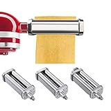 S SMAUTOP Pasta Roller And Cutter Set for all types KitchenAid Stand Mixer,including Pasta Sheet Roller,Spaghetti Cutter,Fettuccine Cutter，made by food grade stainless steel