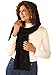 Le Moda Fleece Womens Hooded Wraparound Scarf (ONE SIZE, Black)