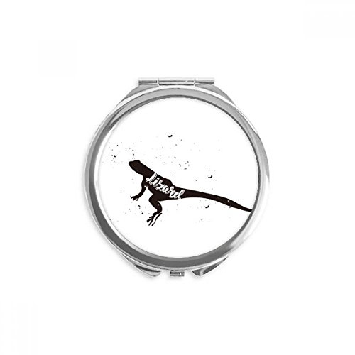 Miroir maquillage lézard noir et blanc sac à main miroir de poche rond multicolore