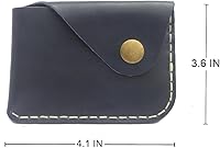Vista 38 de Leather Card Holder Wallet, Compact Design with Slots for Cards and Cash (light brown)