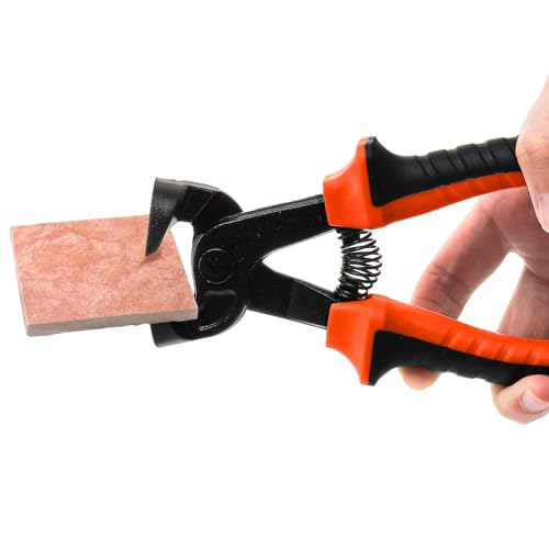 Okllen 2 Pieces Glass Tile Nippers Set, Heavy Duty Wheeled Glass Mosaic Nipper & Hd Ceramic Tile Nipper, Tile Cutter Pliers with Soft Grip Handle - Thumbnail 4