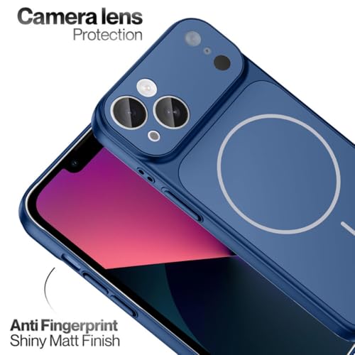 Image of SHINESTAR Converter Case for iPhone 13 | Premium Protective Mag-Safe Cover | iPhone 17 Pro / 17 Pro Max Series Style Design | in-Built Camera Guard | Wireless Charging Compatible - Blue