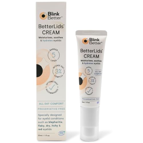 BlinkBetter® Restore Eyelid Cream – 3% Oat Extract & Ceramide Complex – Soothing Hydration & Barrier Support for Dry, Itchy, Red, Sensitive, or Flaky Skin Around the Eyes – All-Day Use – 1oz