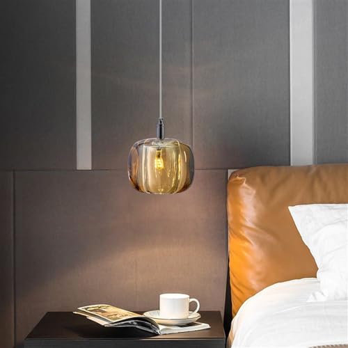Accesorios de iluminación colgantes de techo en vidrio y lámparas rústicas de cocina 6