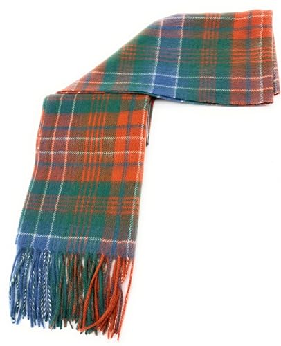 Traditional Scottish Pure Lambswool Tartan Clan Scarf, Unisex Winter Accessory (Wilson Ancient)