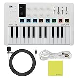 Arturia MiniLab 3 Mini Hybrid Keyboard Controller, USB Lavalier Microphone, USB Cable & Liquid Audio Polishing Cloth - 25 Keys MIDI Keyboard for Music Studio Equipment Software Included (w/USB-C Lav)