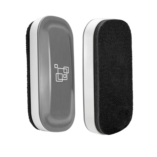 maxtek dry erase eraser magnetic white board erasers - 2 pack glass whiteboard eraser for office and school supplies gray