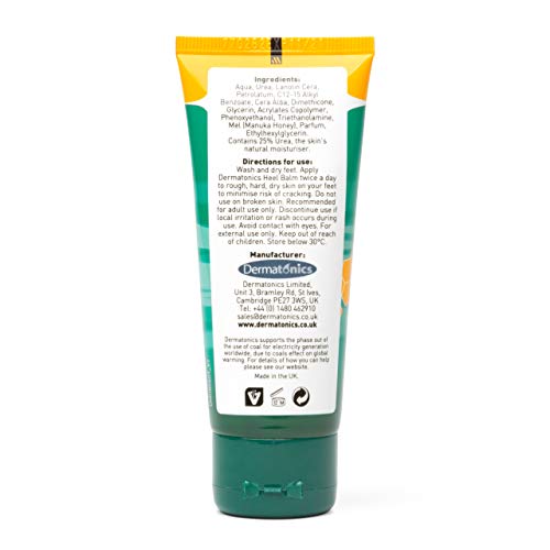 Dermatonics Manuka Honey Heel And Elbow Moisturizing & Exfoliating Cream For Dry And Cracked Heels | Dry Feet Treatment & Cracked Heel Repair For Rough, Dry And Cracked Feet, 2Oz Tube #TOP3