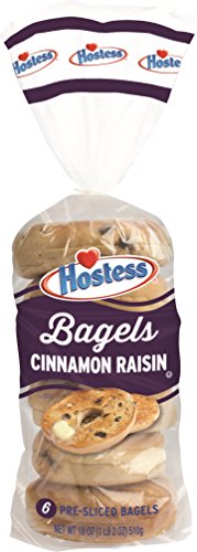 image for Hostess Cinnamon Raisin Bagels, 1.2 Pound (Pack of 4), 1.13 Pound (Pac