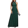 Ever-Pretty Women’s Glitter Halter Sleeveless Formal Dresses Evening Gowns Pleated A-line Wedding Guest Dress 41961