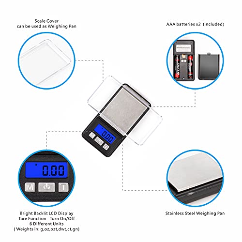 Fuzion Ultra Mini Scale, 1000G X 0.1G Digital Pocket Scale, Grams And Oz 6 Units, Gram Scale With Lcd Display, Tare, Battery Included #TOP4