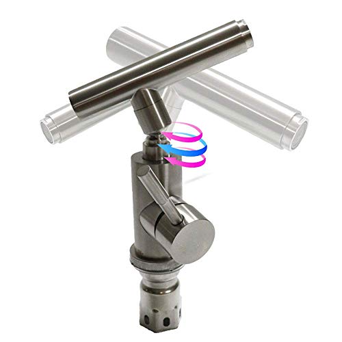 Bad Eitelkeit Wasserhahn heiß und kalt mit Edelstahl Einhebel Drehgriff Waschbecken Mischbatterie 360 ​​& deg; Drehbarer Auslauf für moderne