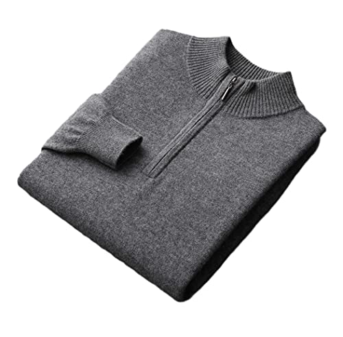 Veste tricotée homme manches longues en cachemire gris pour l'hiver