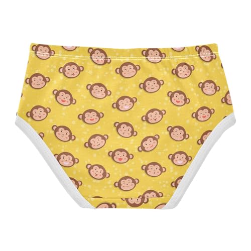 Little Girls' Soft Cotton Underwear Kids Breathable Comfort Cute Monkey Panties Briefs Toddler Undies2