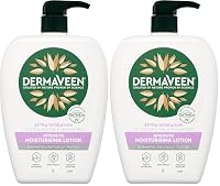 DermaVeen Extra Hydration Intensive Moisturising Lotion 1L | Dermatologically Tested, With Colloidal Oatmeal | Non-Greasy (Pack of 2)