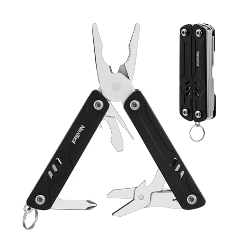 NexTool Multitool 9 in 1 TSA Mini Sailor mit Nadelzange Schere SIM-Extraktor & Schraubendreher für Reisen EDC TSA genehmigt Multiwerkzeug klingenlose kleine Multitool (Mini Sailor Lite)