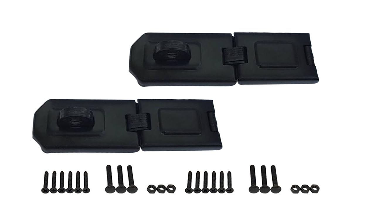 Photo 1 of QCAA Concealed Safety Hasp, 6-1/4", Zinc Plated, 2 Pack